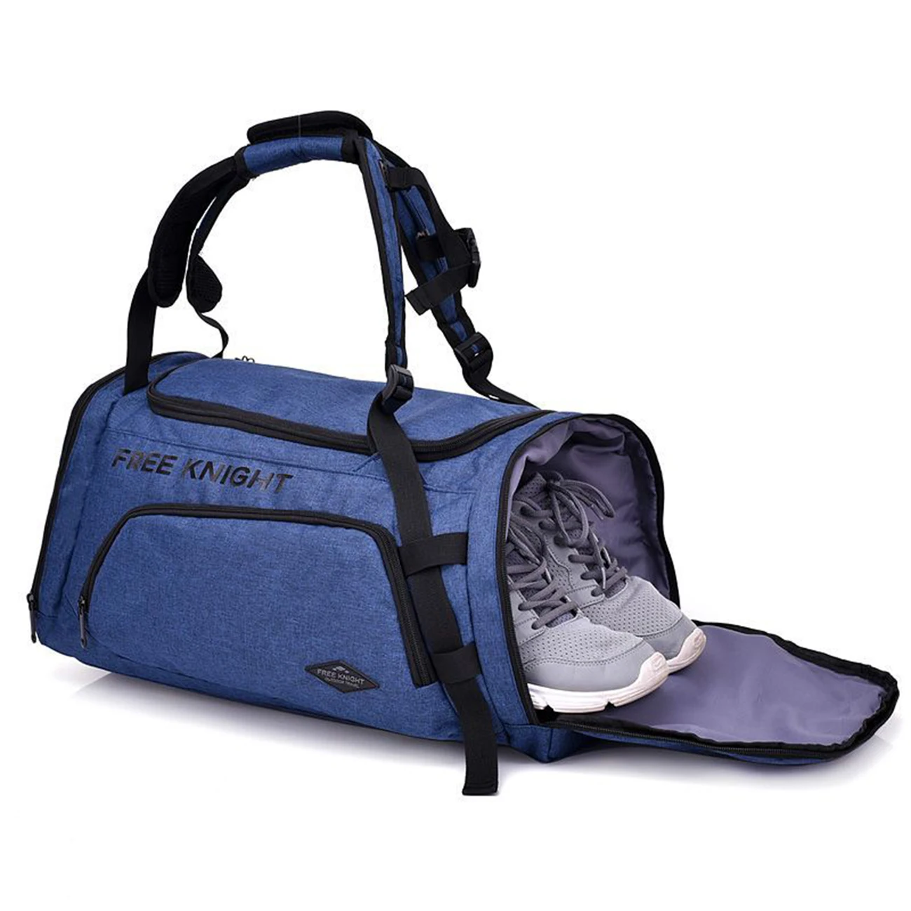 

FREE KNIGHT Large Capacity Multi-functional Waterproof Polyester Gym Backpack Sports Holdall Travel Shoulder Duffel Bag