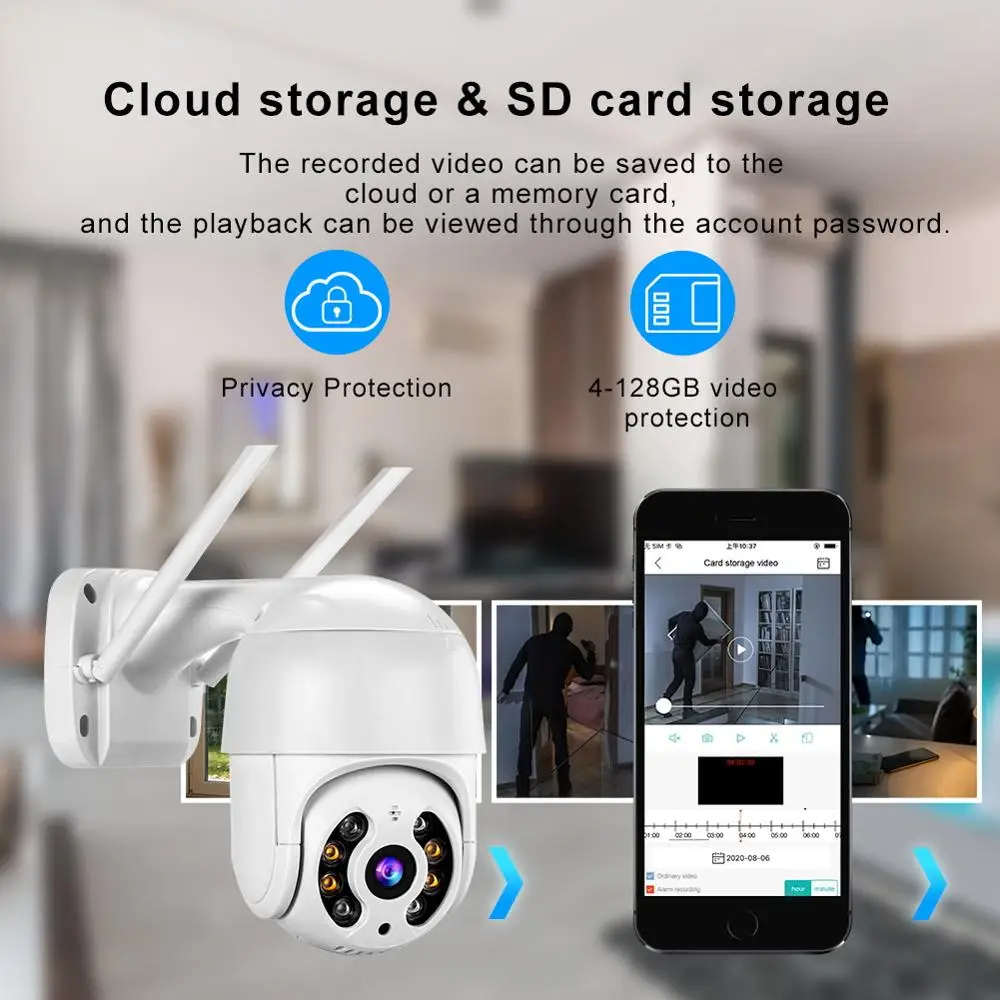 

Wifi Security Camera 1080P 2MP ICSEE Home IP Camera Outdoor H.265X Human Detection HD Night Vision Wireless Video Surveillance