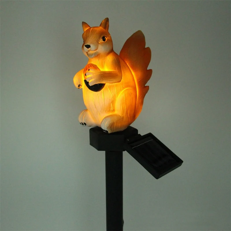 

Solar Light Outdoors LED Resin Owl Squirrel Ground Lamp Waterproof Hotel Courtyard Garden Villa Lawn Corridor Path Lawn Lamp