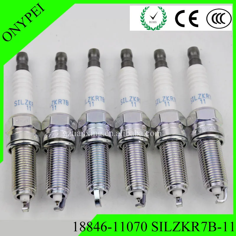 

6 шт. SILZKR7B11 18846-11070 SILZKR7B-11 иридиевая пробка 1884611070 Свеча зажигания для Hyundai 18846 11070