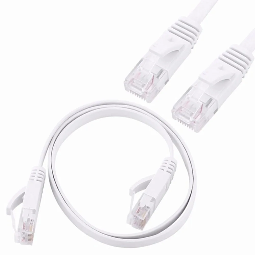 CAT6e плоский сетевой кабель для ноутбука Ethernet RJ45 LAN Шнур PC Компьютерная линия 0 5 м 1 2