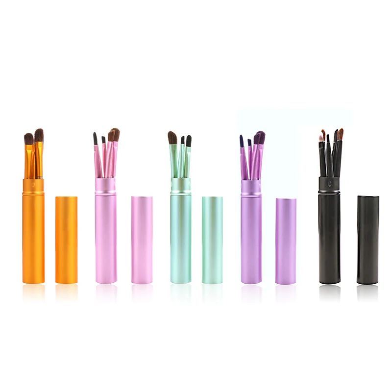 5pcs Travel Portable Mini Eye Makeup Brushes Set Reals Eyeshadow Eyeliner Eyebrow Brush Lip Make Up kit Professional |