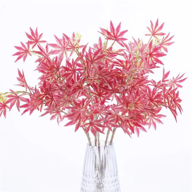 10 шт. поддельные узор в виде кленового листа зелени (2 стеблей долларов США/шт) 22 83