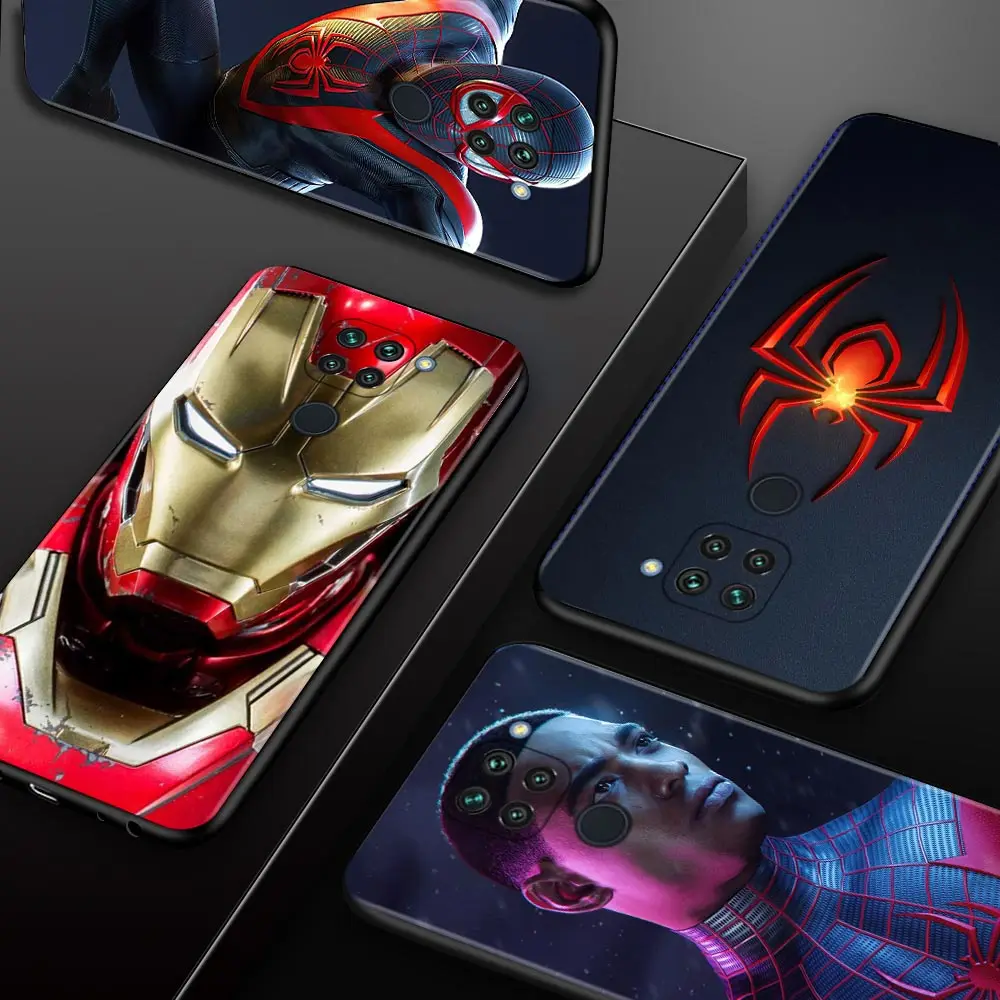 Чехол для телефона Xiaomi Redmi Note 9S 9 8 10 Pro Max 9C 7 9A 8T 9T 7A защитные чехлы Marvel Человек-паук