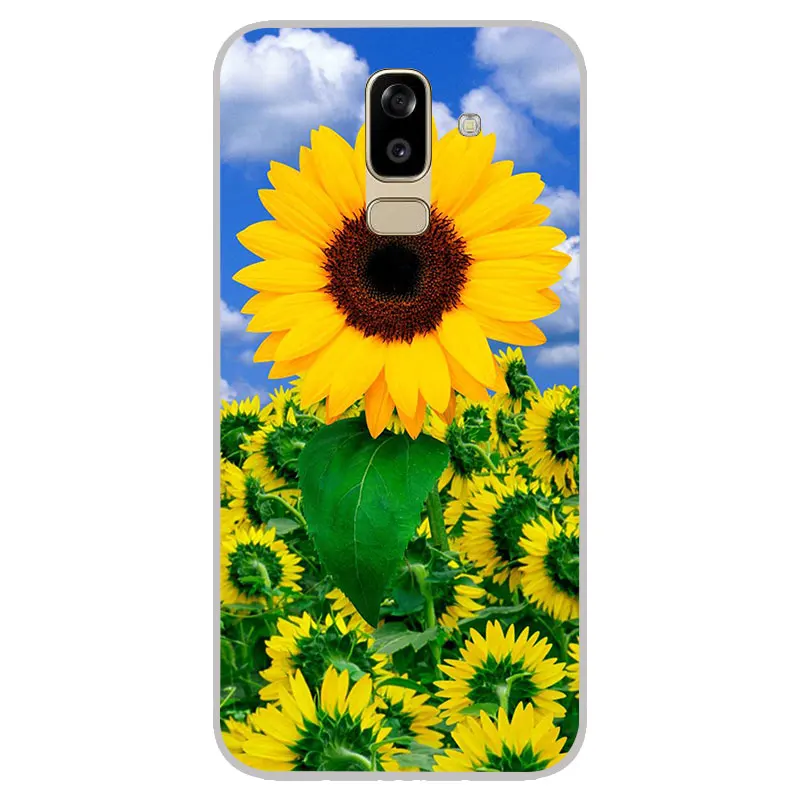 Подсолнечника с рисунком "Подсолнух" матовый Силиконовый чехол для Samsung Galaxy J2