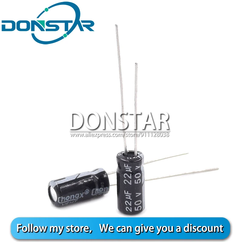 

20PCS 50V 22UF Electrolytic Capacitor 22UF 50V 5*11MM Aluminium Electrolytic Capacitor