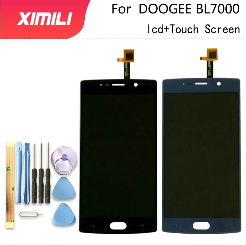Doogee BL7000 ЖК-дисплей + сенсорный экран 100% Оригинальный ЖК-дигитайзер стеклянная