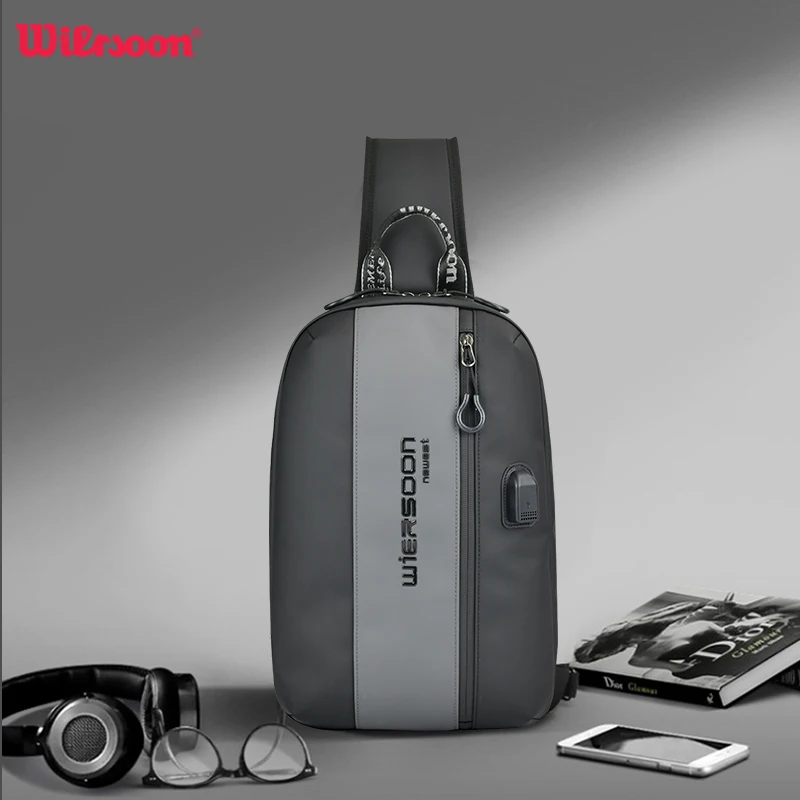 

Male Shoulder Bags USB Charging 2022 Crossbody Bags Men Anti Theft Chest Bag School Summer Short Trip Messengers Bag New Arrival