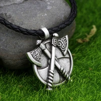 jewelry on the neck new mens necklace nordic viking double axe amulet necklace trend pendant jewelry accessories