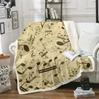 Флисовое одеяло замок, феи желто-коричневого цвета с музыкой, теплая музыкальная тема, легкое покрывало для кровати, дивана, кресла, дивана