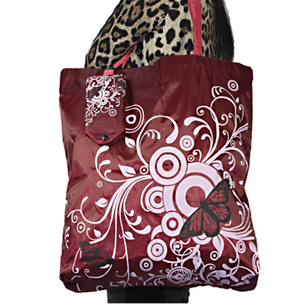 Карманная Сумка бабочка для покупок экологически чистая складная сумка на плечо