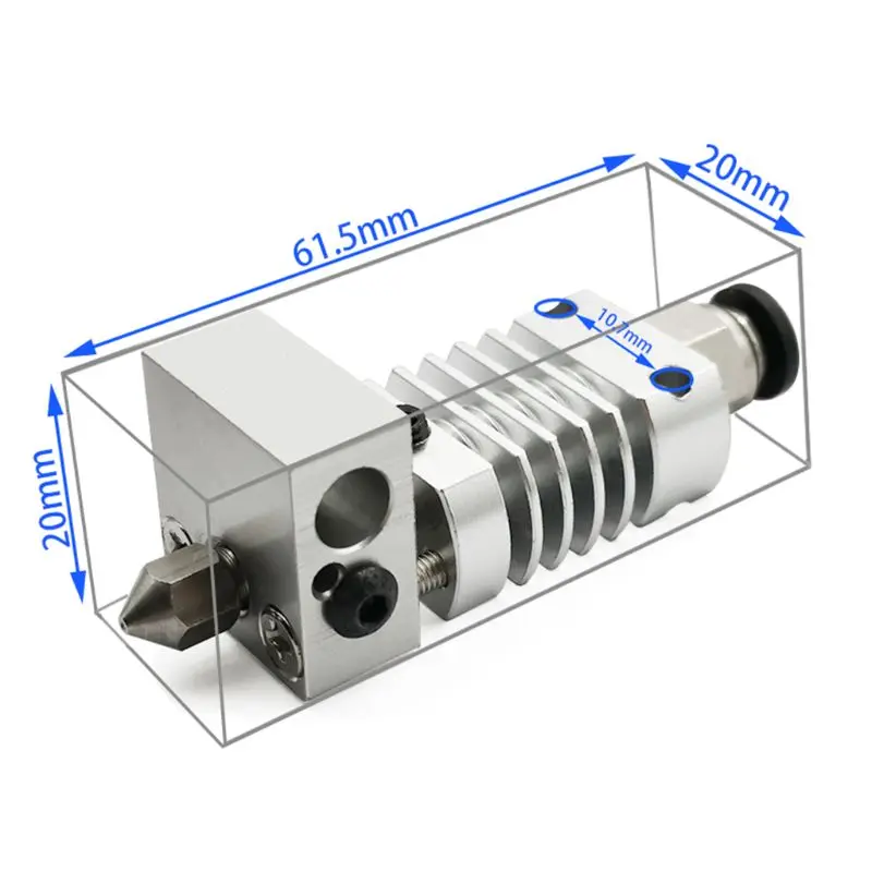1 набор деталей для 3D-принтера металлический экструдер Hotend CR-10/10S Ender 3/3S |