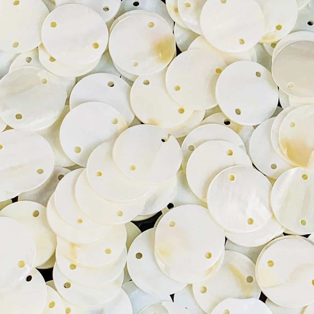 

10 шт. натуральная морская раковина, диск с отверстием, подвеска ручной работы, аксессуары «сделай сам», материал перламутровый, океан, Декор