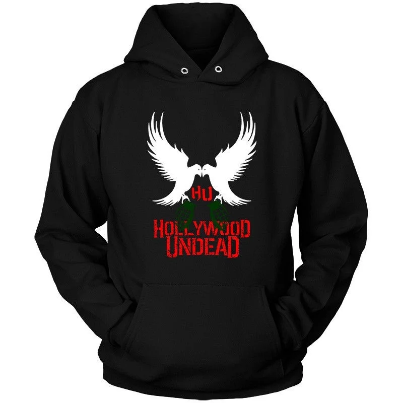 HOLLYWOOD UNDEAD BAND HOODIE черный Размеры S M L XL 2XL 3XL|Мужские толстовки и свитшоты| |