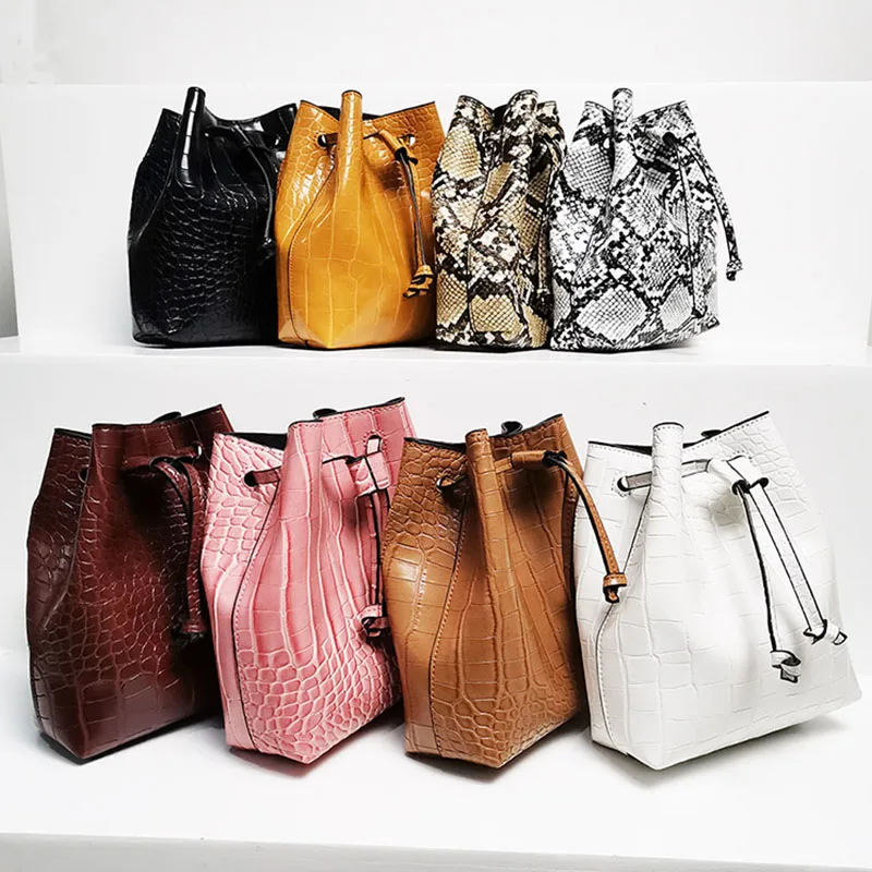 Women Waist Packs PU Bag Alligator skin Fanny Pack Trouser Belt Fashion Lady's snake Purse Bucket Bags | Багаж и сумки