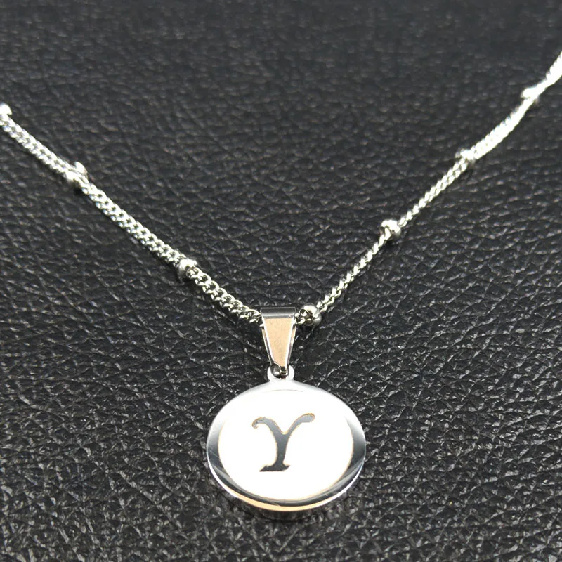 2021 модное ожерелье с маленькой ракушкой из нержавеющей стали буквой Y цепочка для