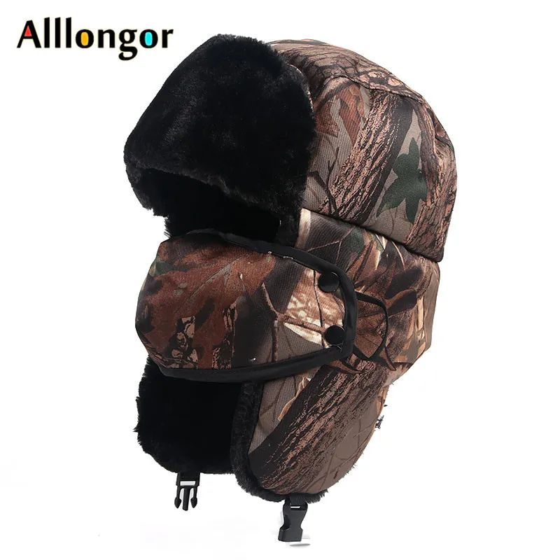 Новая Ushanka 2020 Rusia зимняя теплая камуфляжная кепка для ушей Мужская утолщенная