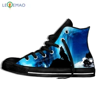 outdoor walking shoes harajuku big boy girl animal bat wolf head galaxy space moon design comfortable students sneakers