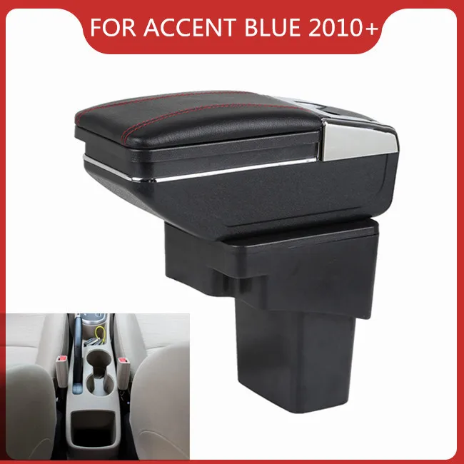 

Free Shipping For Hyundai Accent Blue 2010+ Car ARMREST,Car Interior Accessories Parts Center Armrest Console Box Arm Rest