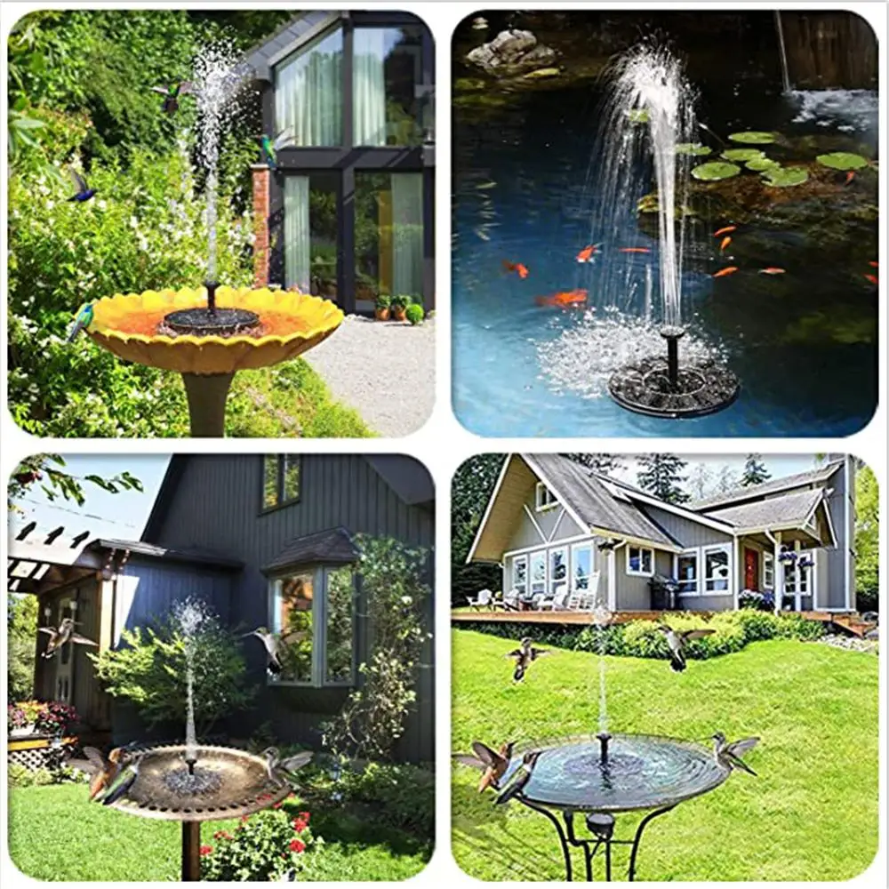 3W Solar Fountain Pump Water Floating With 12000mAh Battery Bird Bath Fish Tank Garden Decoration Outdoor | Дом и сад