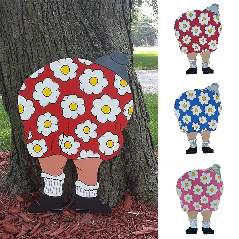 

40*26cm Old Lady Bent Over Gardening Yard Art Decoration for Original Crafts From Plastic for Garden Cottage Yard Decor декор