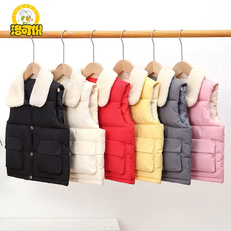 Осень-зима 2020 детские жилеты пальто теплые безрукавки для мальчиков и девочек