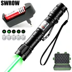 Лазерная указка высокой мощности, зеленая лазерная указка 532 нм, портативный уличный фонарик, зеленая точка с красной зеленой точкой, лазер 009