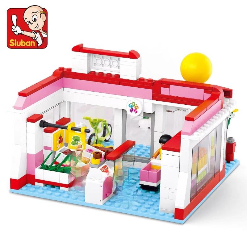

Sluban Building Block Girl Dream Friends Convenience Store 289pcs Educational Bricks boy Toy christmas birthday Gifts
