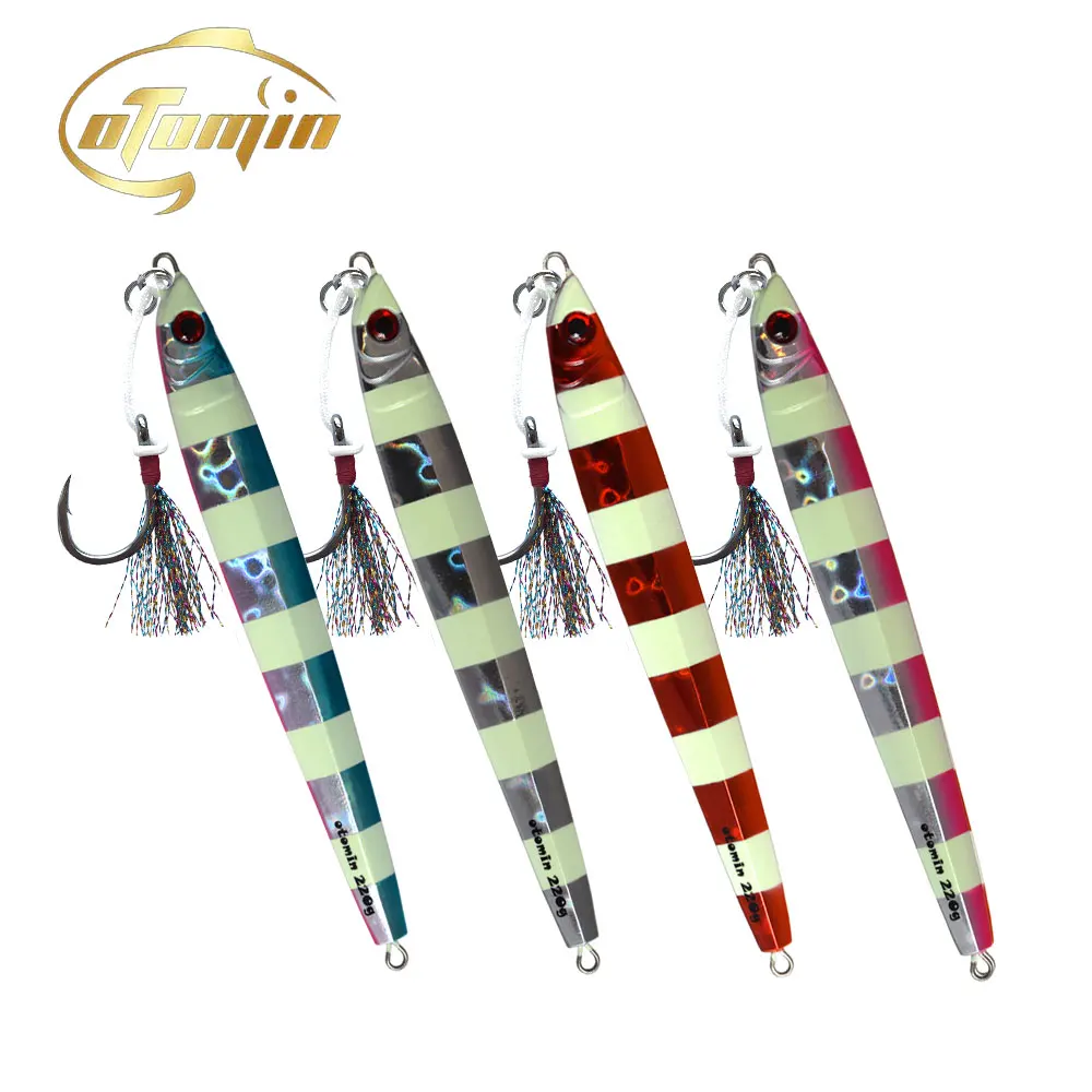 AS Fast Luminuous Jigging Lure Sinking Glow jig 160g220g Speed Falling Jig Artificial Metal Fishing Vertical Bait Lure