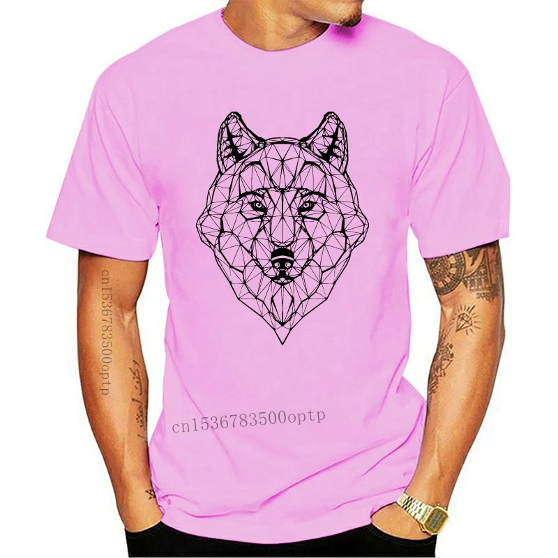 

Quirky Geometric Wolf Mens Printed T-Shirt