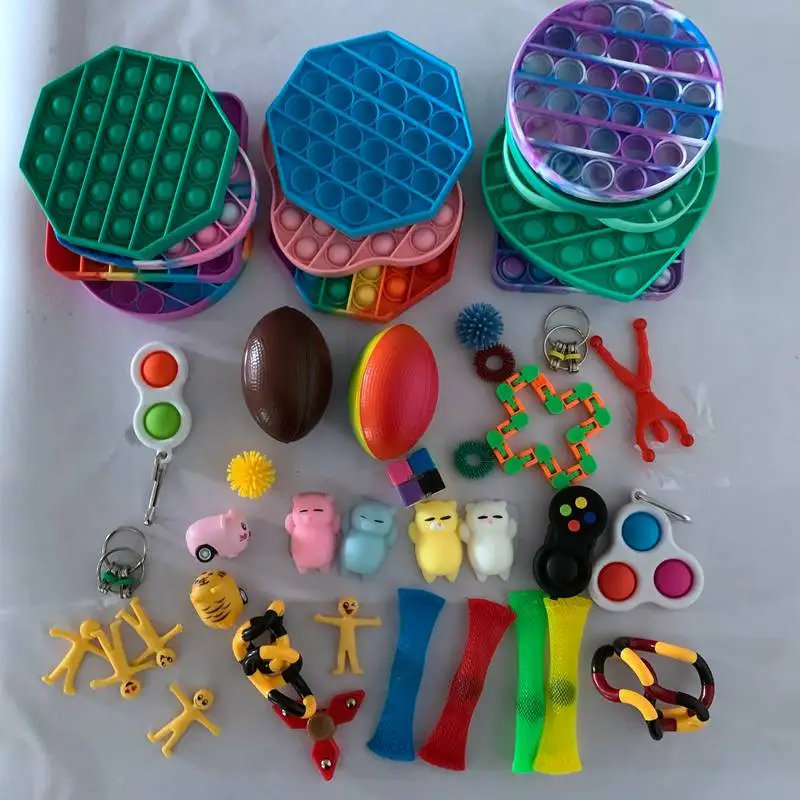 

Fidget Sensory Toy Set Stress Relief Toys Autism Anxiety Relief Stress Bubble Fidget Sensory Toy For Kids Adults