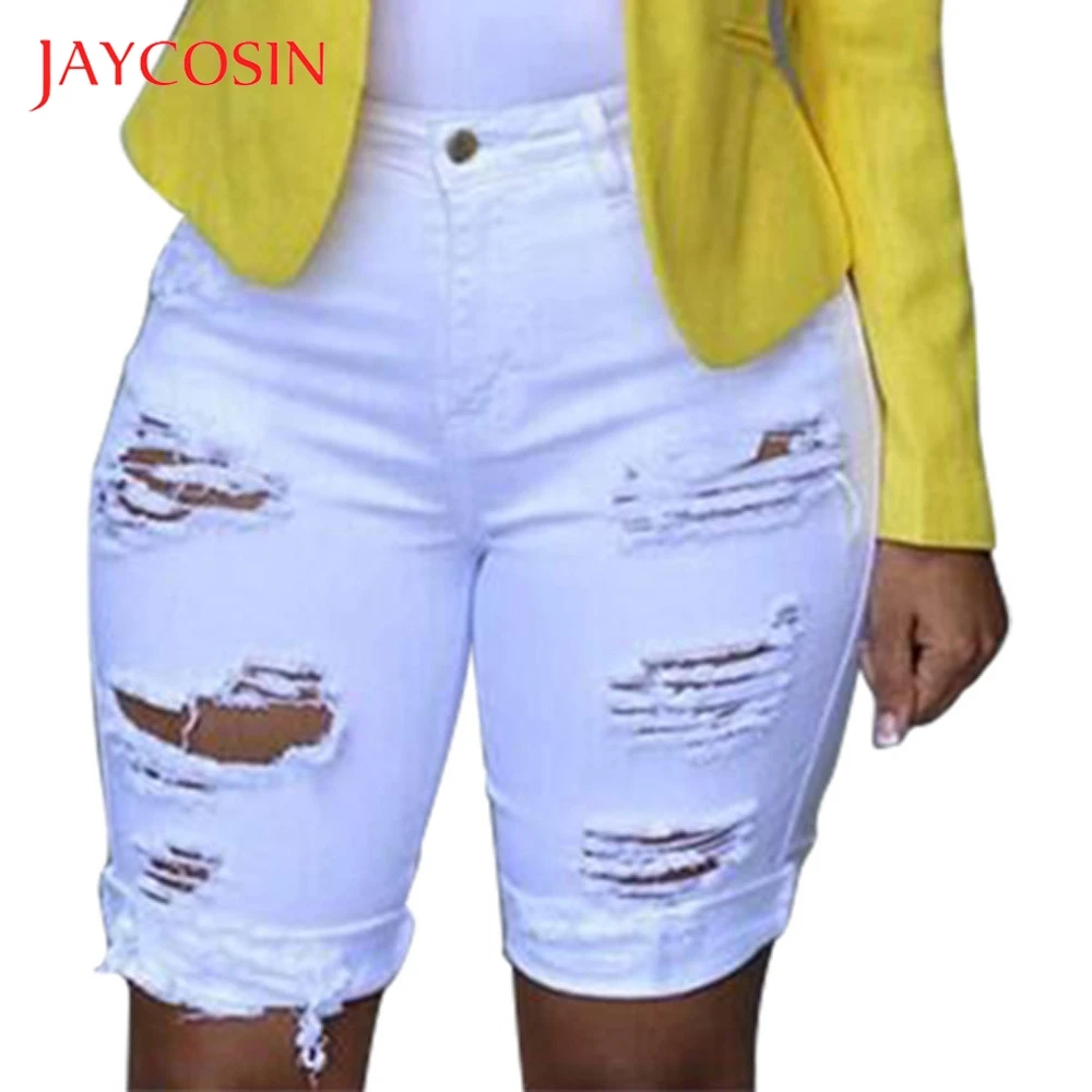 JAYCOSIN короткие эластичные разрушенные женские брюки рваные джинсовые шорты