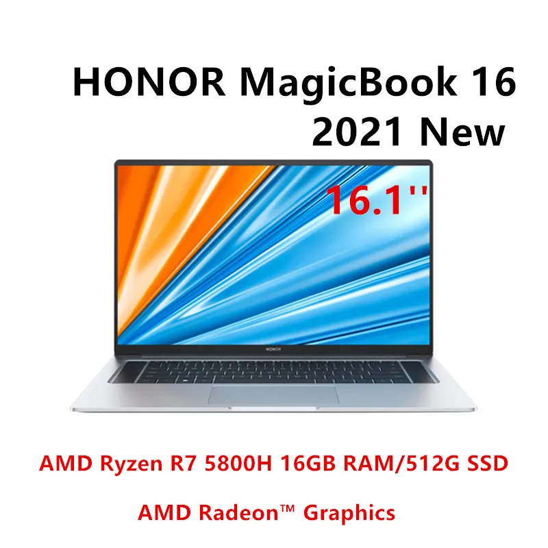 HONOR MagicBook 16 2021 новый ноутбук компьютер AMD Ryzen R7 5800H Гб RAM/512G SSD/16 1 - Цена: 76883.04