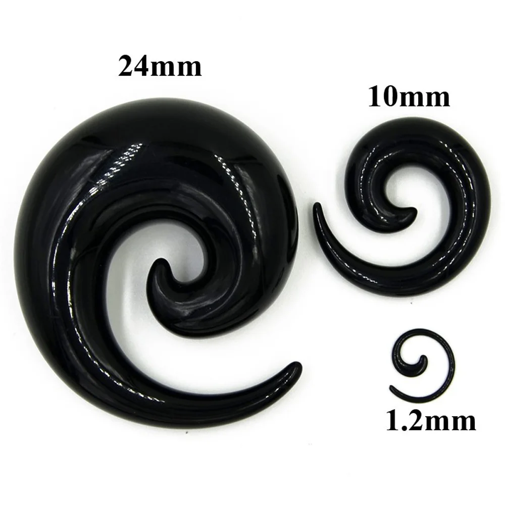 Женские туннели и заглушки для Пирсинга Ушей черные акриловые серьги растяжки в