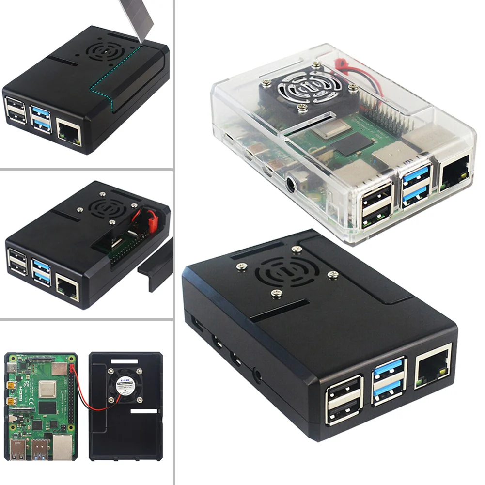 ABS Case Protective Cover Demo Interfaces Compact Board Accessories for Raspberry Pi 4 IJS998 | Электроника