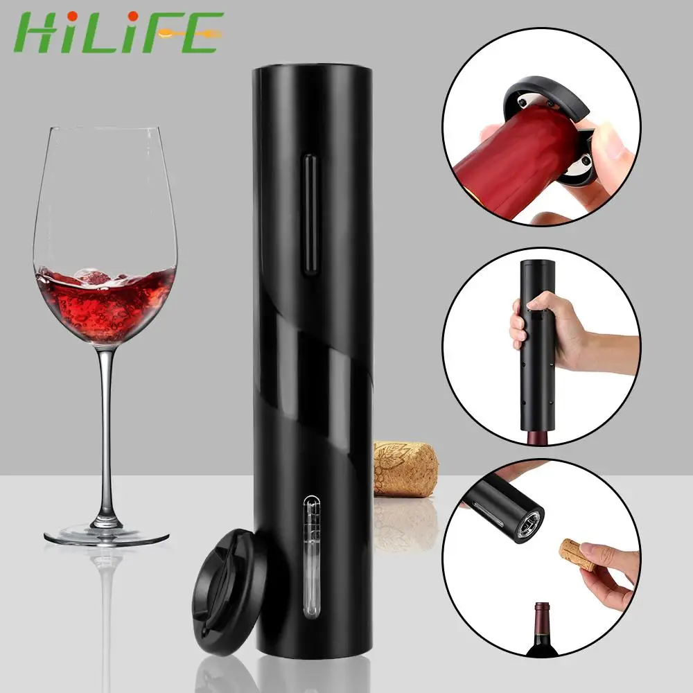 

HILIFE Bar Tools Automatic Corkscrew Jar Opener Electric Wine Bottle Opener Kitchen Tool Foil Cutter Set for Red Wine