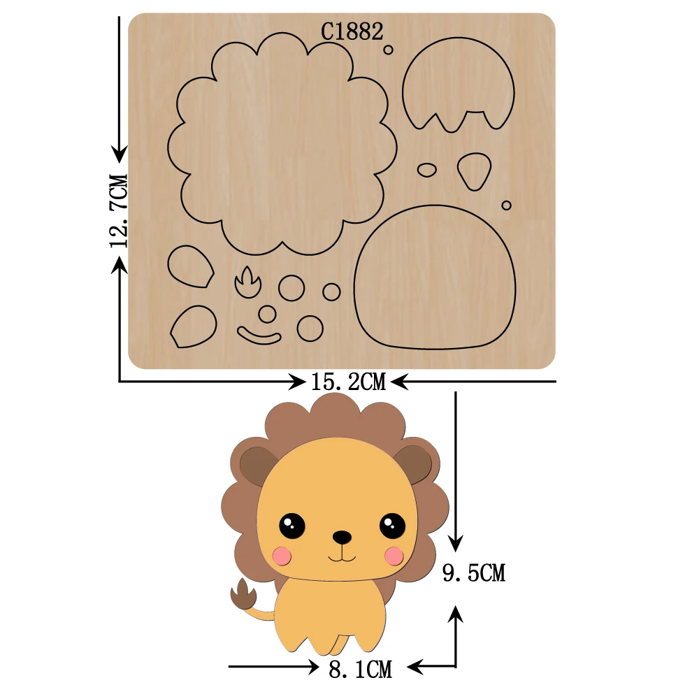 Новые деревянные штампы в виде льва для скрапбукинга C1882 | Дом и сад
