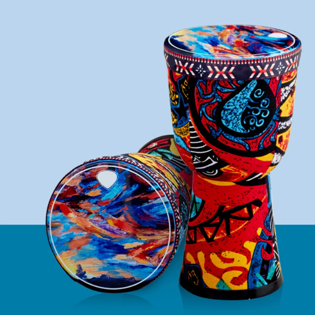 

8inch Live Performance Colorful Painted Beginners Party Djembe Drum Music School Stage With Strap For Kids Children Toys Home