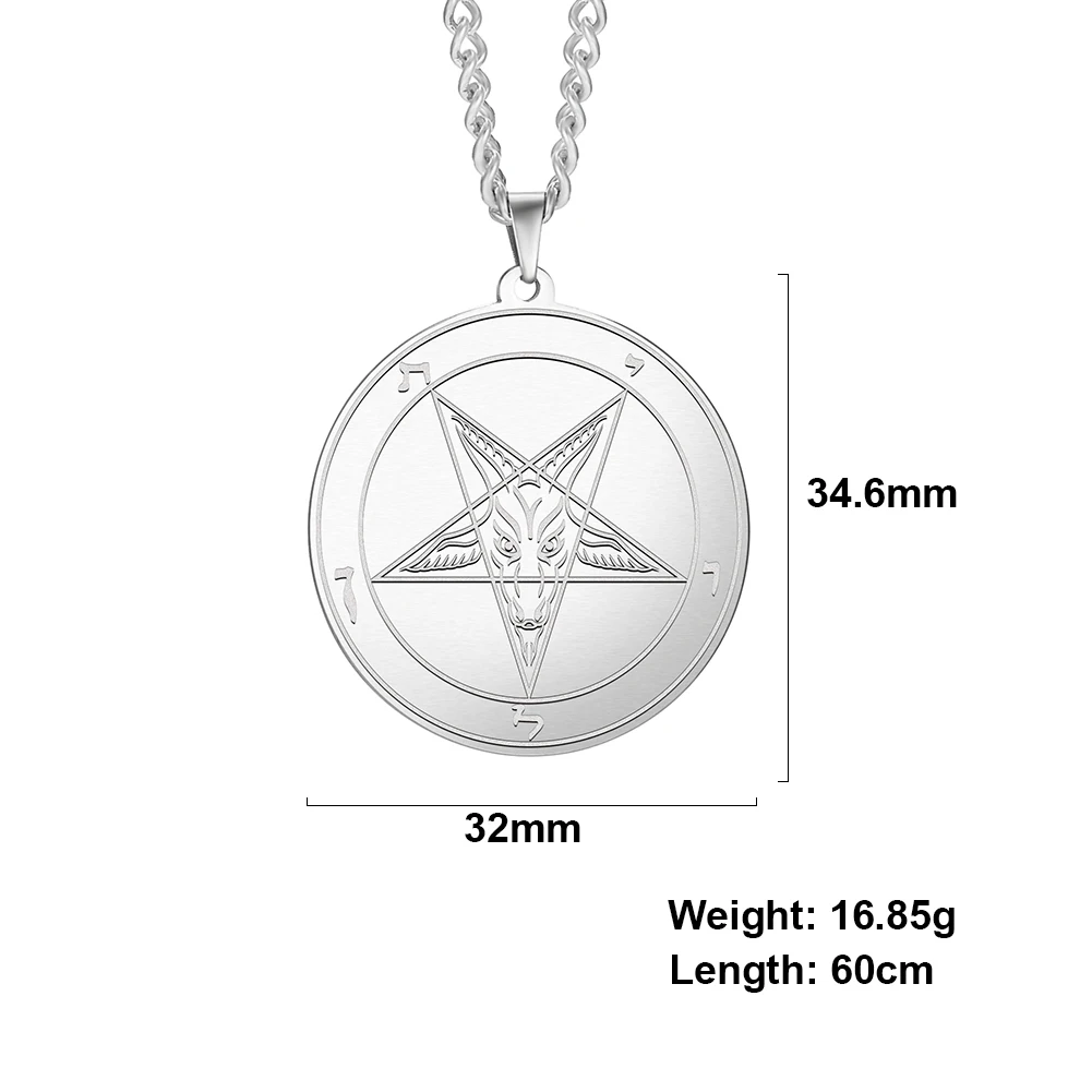 LIKGREAT кулон из нержавеющей стали ожерелье для мужчин пентаграмма Baphomet подвеска