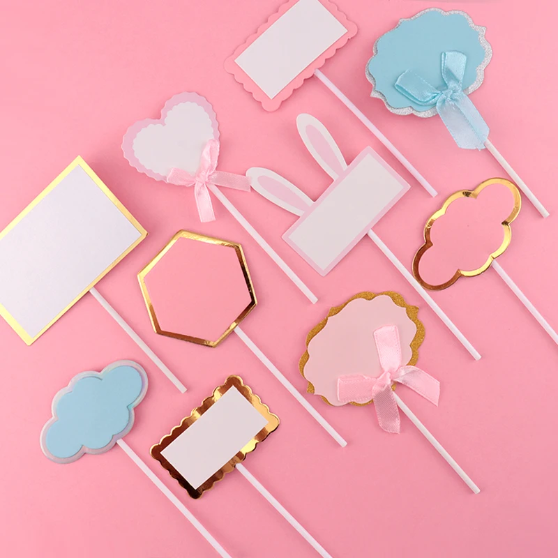 Cakelove розовый/синий флаг для торта девочек с днем рождения пустой торт Топпер