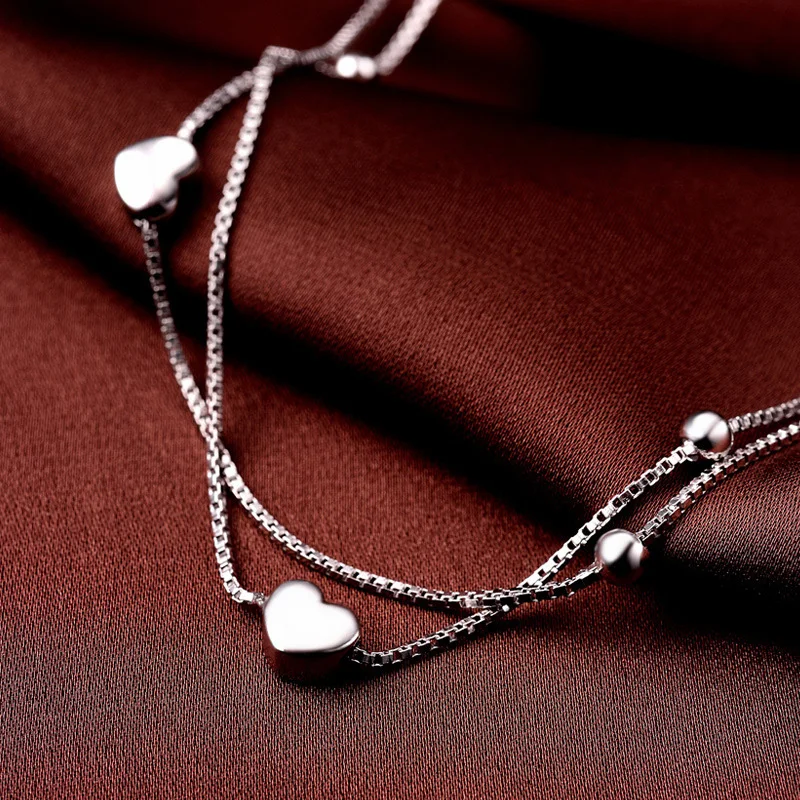 Браслет на ногу Серебряный 925 Сердце Бесконечность анклет (браслет Браслеты