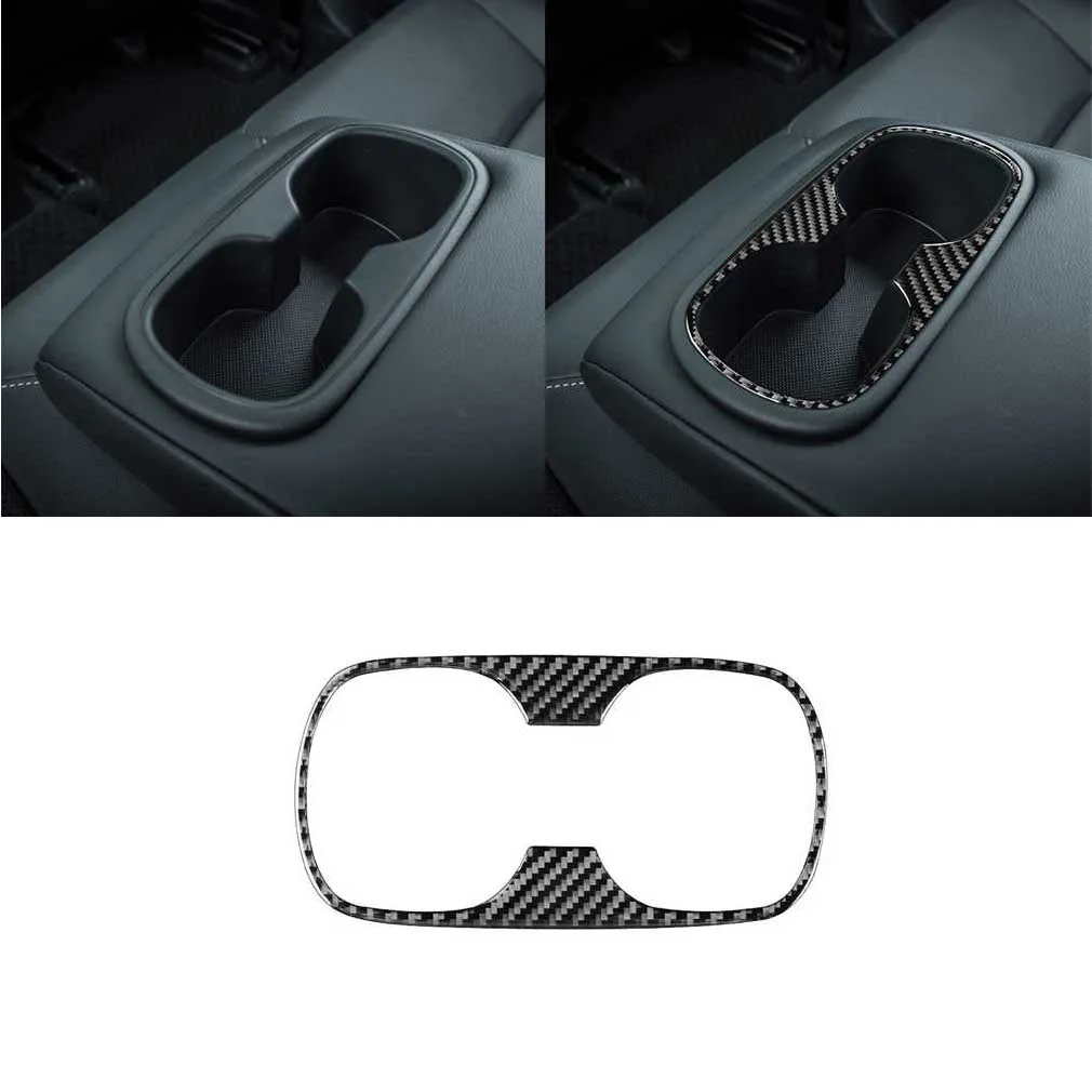 

Carbon Fiber Rear Water Cup Holder Cover Sticker Trim For Toyota Corolla​ 19-20