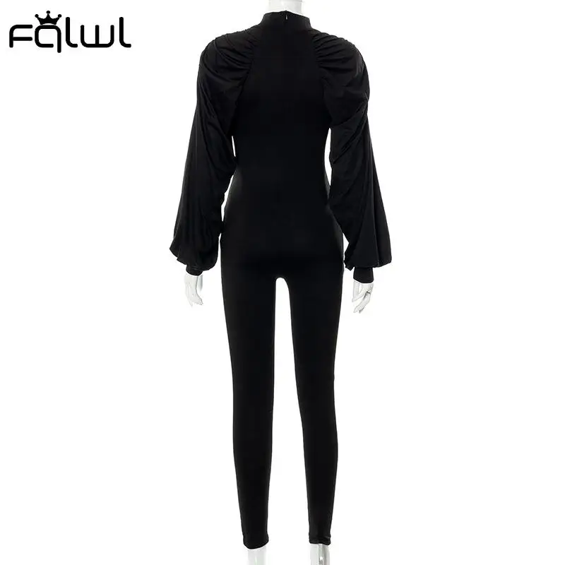 FQLWL осенние зимние комбинезоны женский комбинезон сексуальные с длинным рукавом