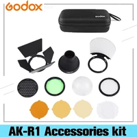godox ak r1 barn door snoot color filter reflector honeycomb diffuser ball kits for godox ad200 h200r v1 round flash head