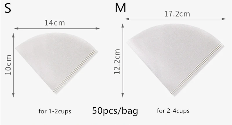 Filter Paper S 3bag V60 стильная кофейная чашка с капельным фильтром 1-4Cups, Перманентная наполняемая кофеварка с отдельной подставкой, керамическая кофейная капельница с двигателем - Цвет: Filter Paper S 3bag