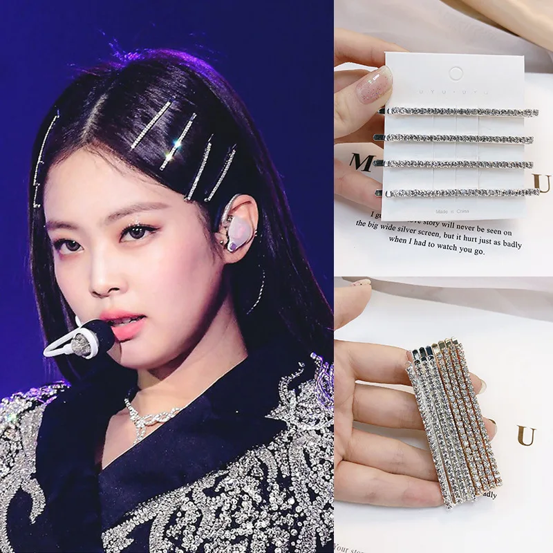 Заколки для волос Ins с фианитами винтажные забавные заколки стразы кристаллами