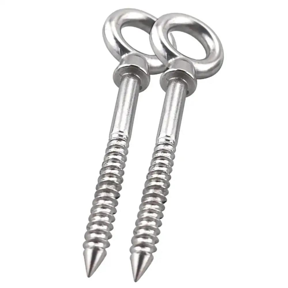 Hammock Suspension Set Hanging Chair Heavy-duty Eye Hook Ring Wood Screw Spring Outdoor Swing Accessories | Обустройство дома