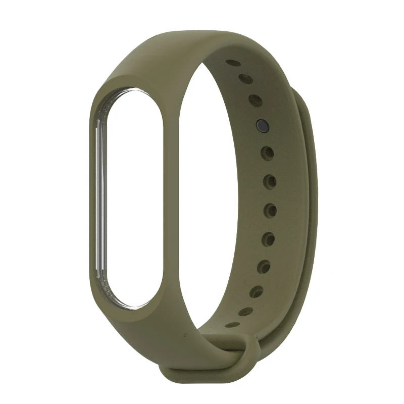 Army Green Mi jobs для xiaomi mi Band 3 4 ремешок для спортивных часов часы силиконовый браслет для xiaomi mi band 3 4 браслет mi band 4 3 ремешок - Цвет: Army Green