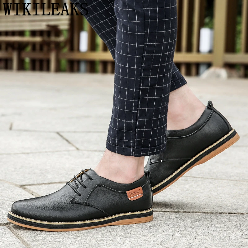 Мужские оксфорды повседневная обувь Лидер продаж Мужская из натуральной кожи