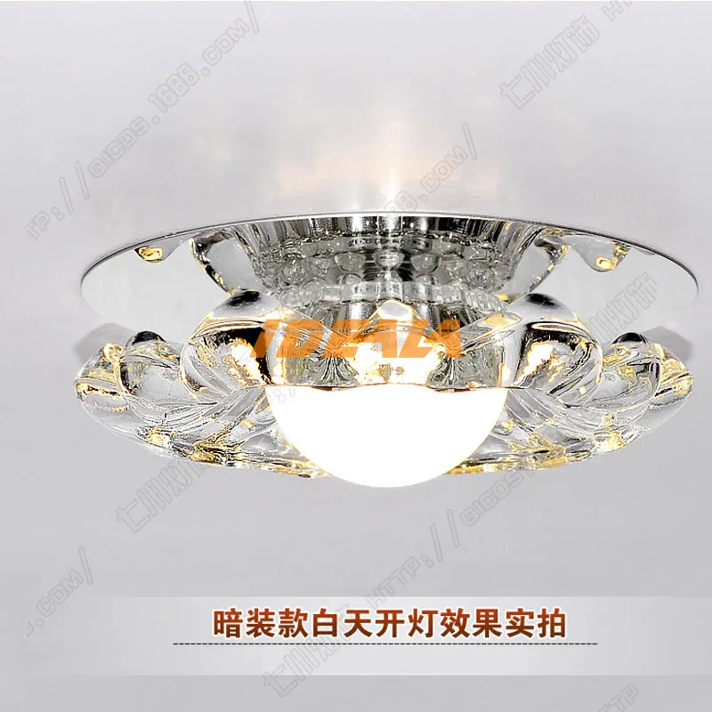 

3W led aisle lights crystal entrance lights Crystal Ceiling Lights Clear Crystal Light fixture Lustres Lamp for Stairs Foyer